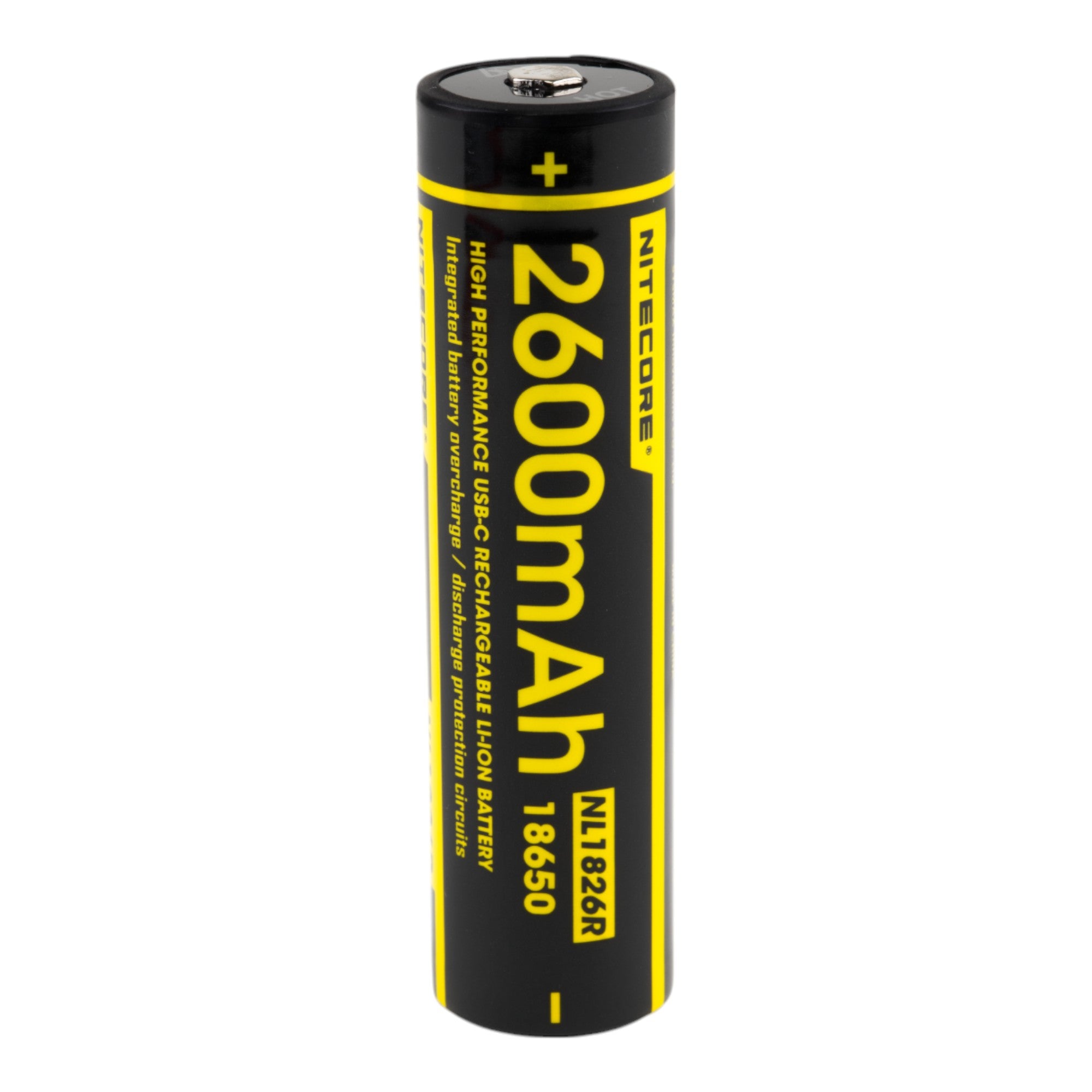 Nitecore 18650 NL1826R 2600mAh USB-C Rechargeable Battery