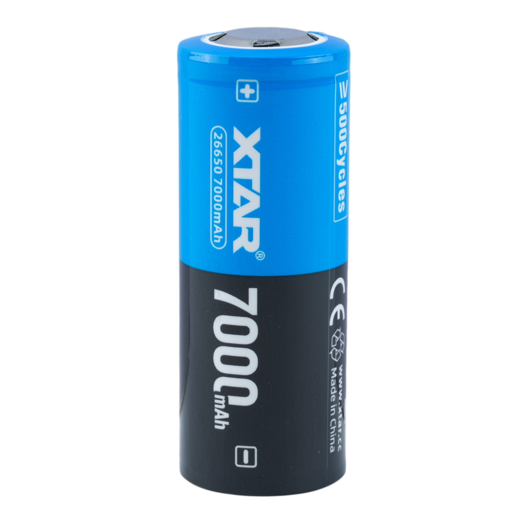 XTAR 3.6V 26650 7000mAh Li-ion Rechargeable Button-Top Cell