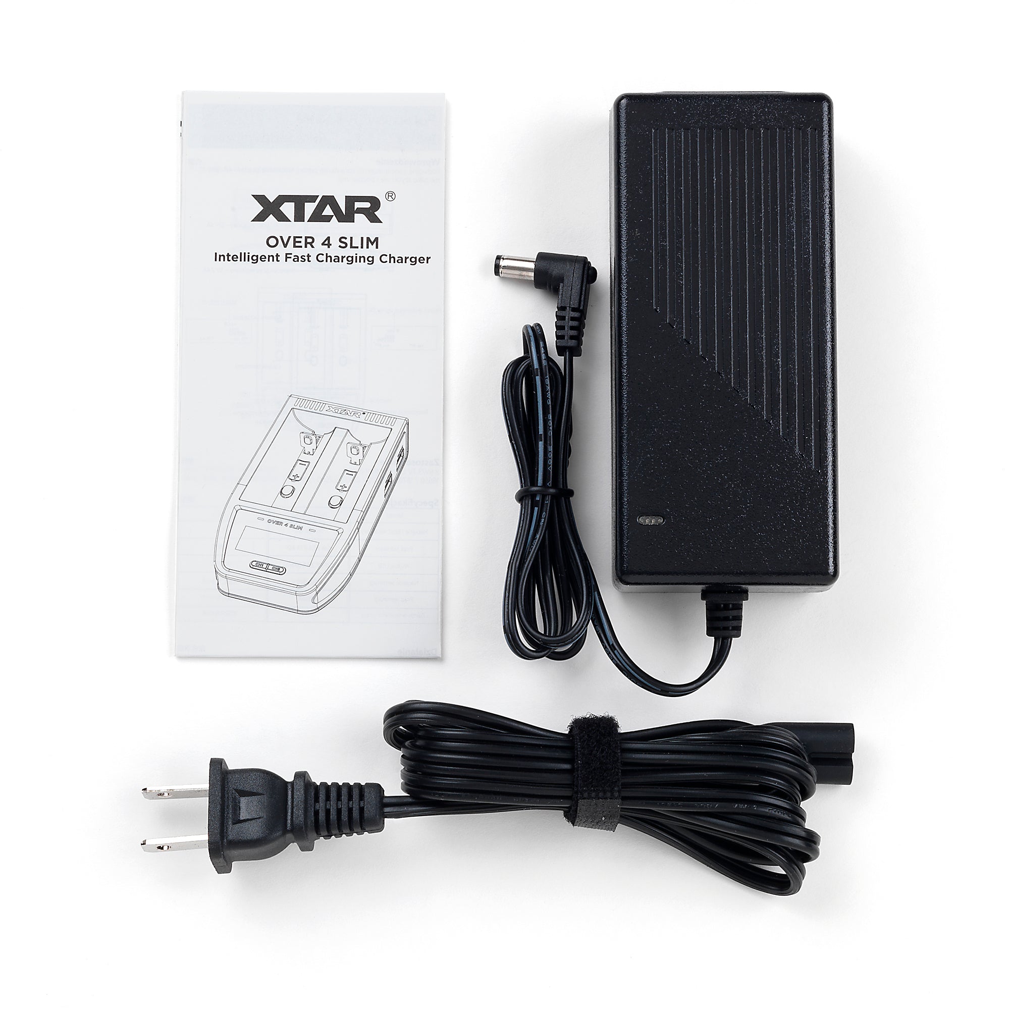 XTAR Over 4 Slim 2 Channel Intelligent Digital Battery Charger - White