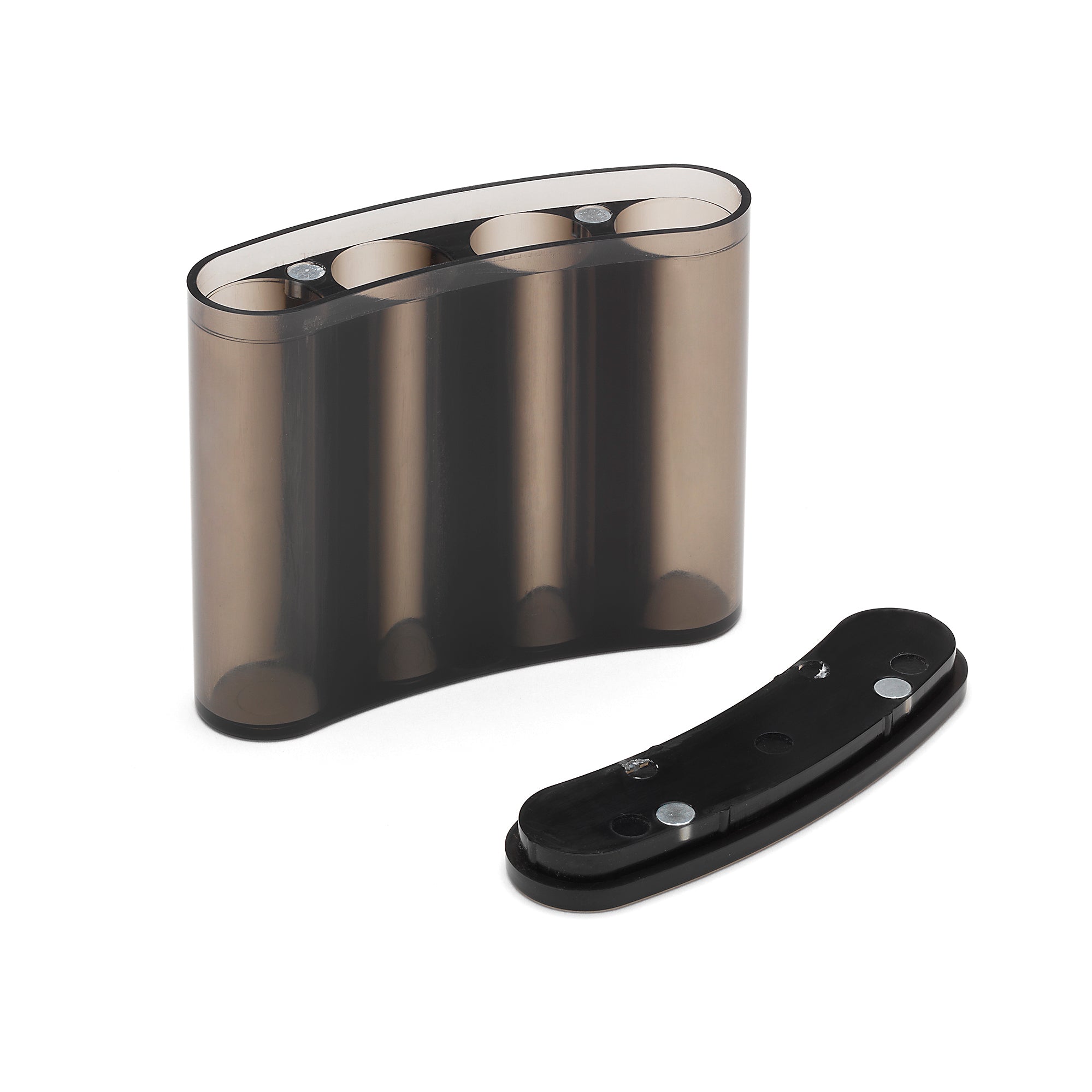 18650 Battery Flask with Magnetic Closure (4 Cells) - Black