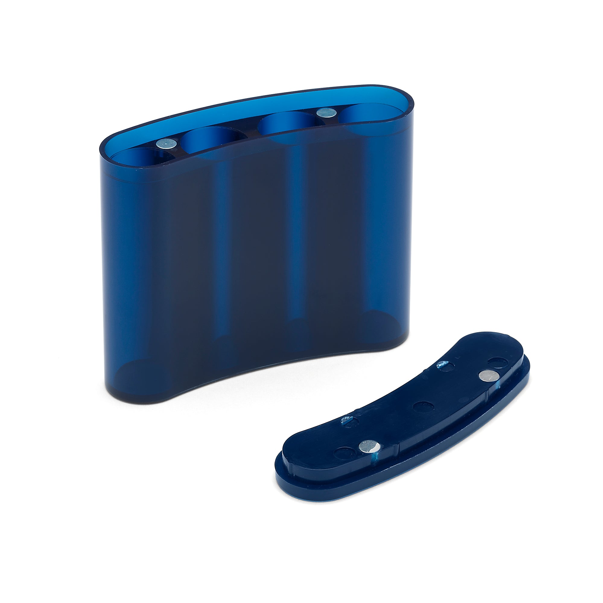 18650 Battery Flask with Magnetic Closure (4 Cells) - Blue