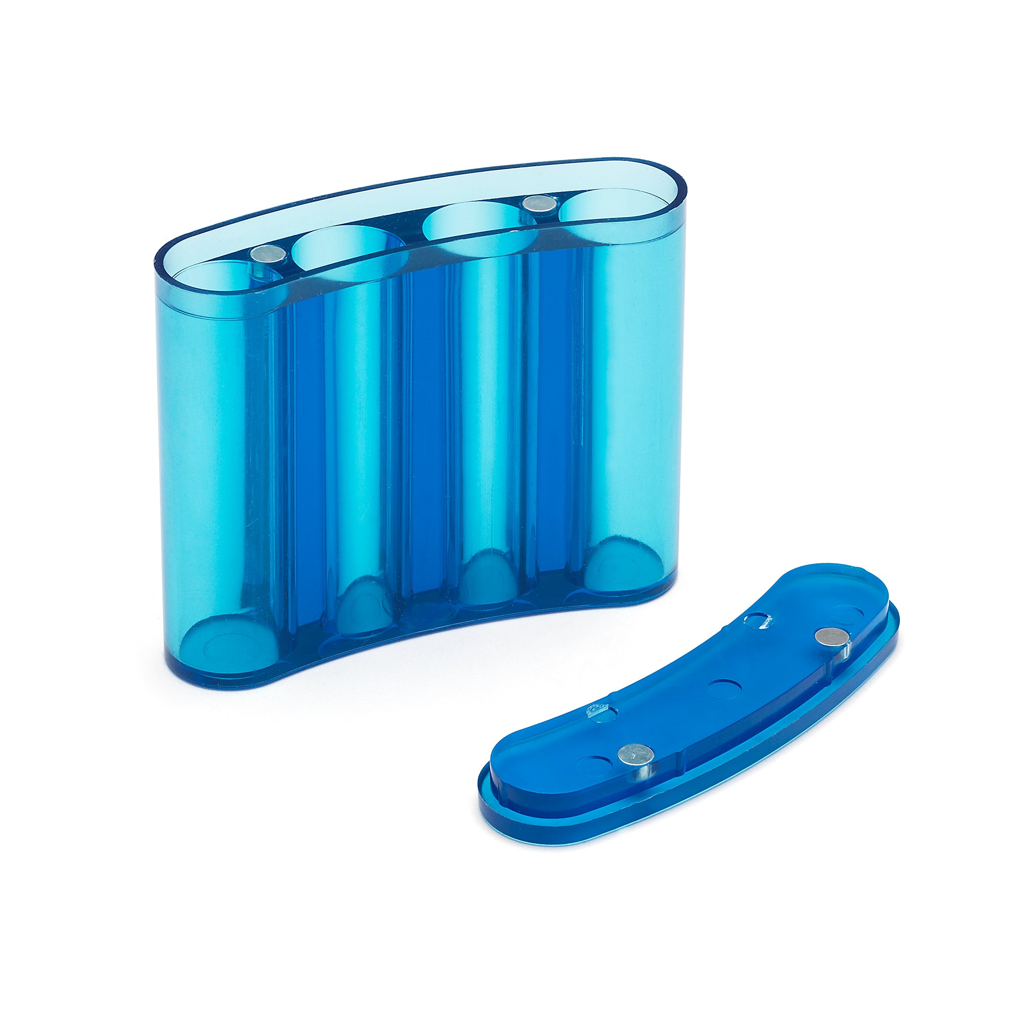 18650 Battery Flask with Magnetic Closure (4 Cells) - Light Blue