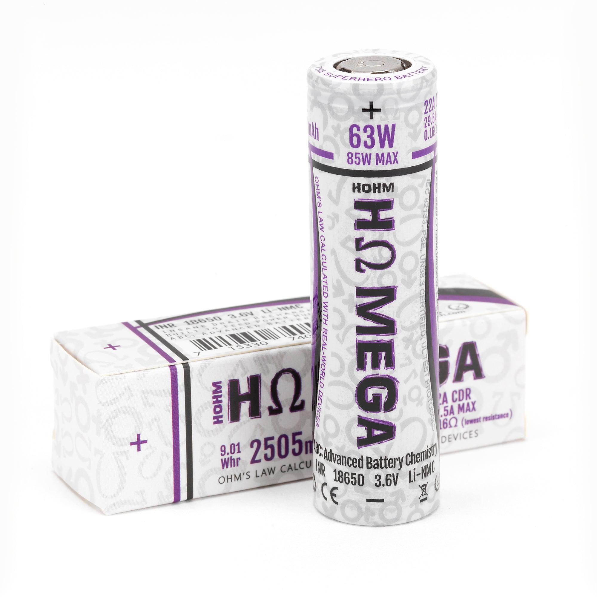 Hohm Tech Mega 18650 2505mAh 22A Battery