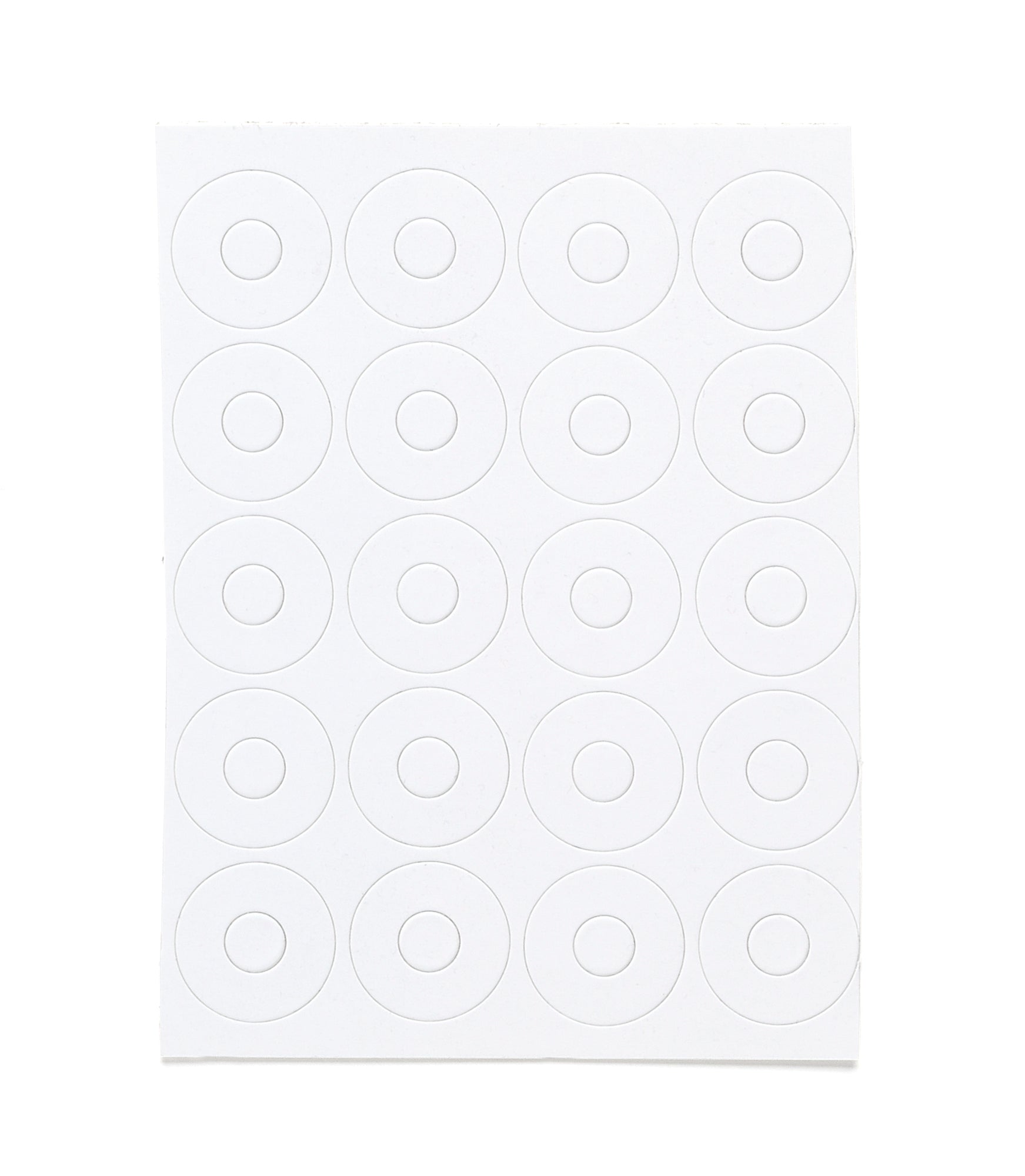 18650 Battery Terminal Insulators - 20pcs - Matte White - Button Top Paper