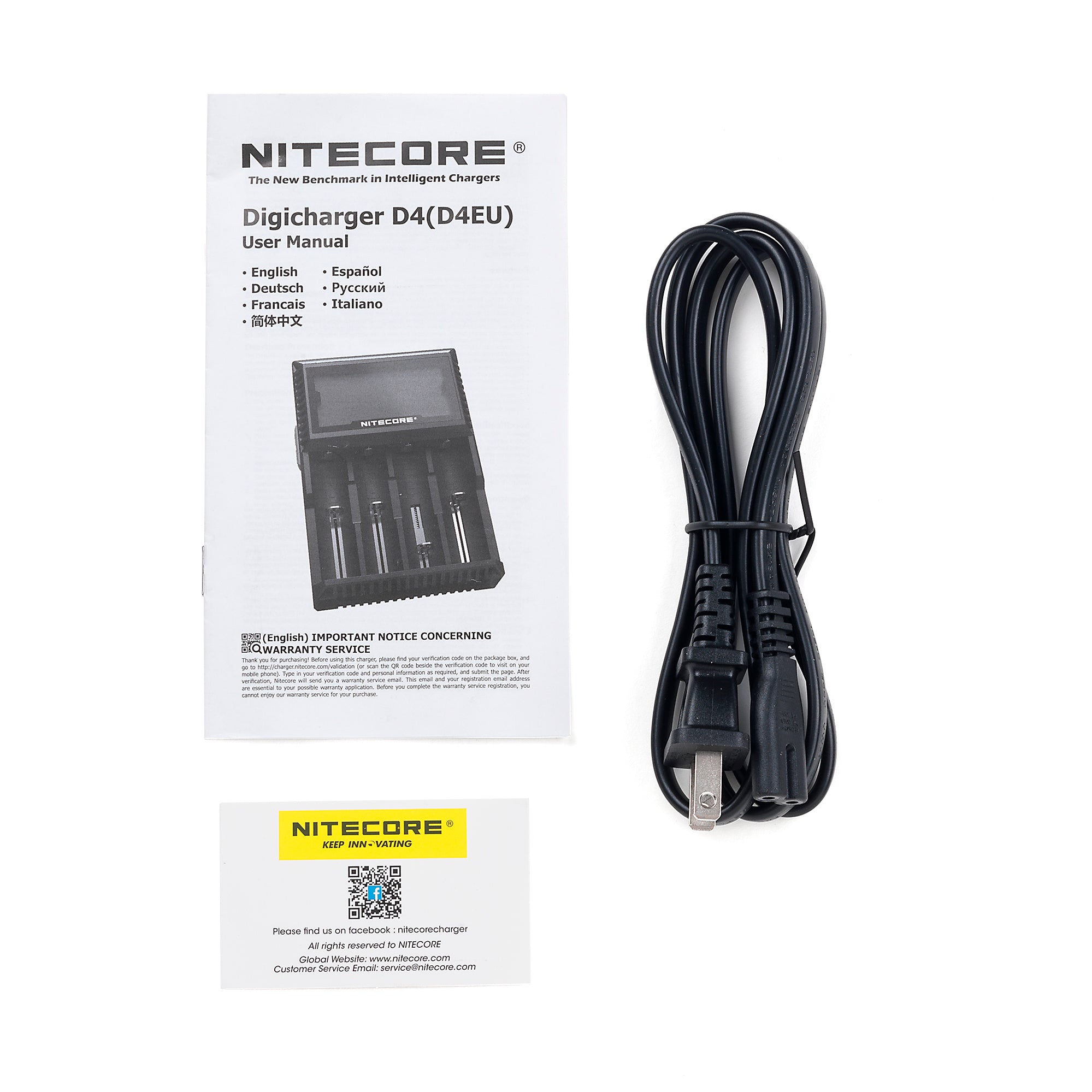 Nitecore D4 - 4 Bay Digital Battery Charger