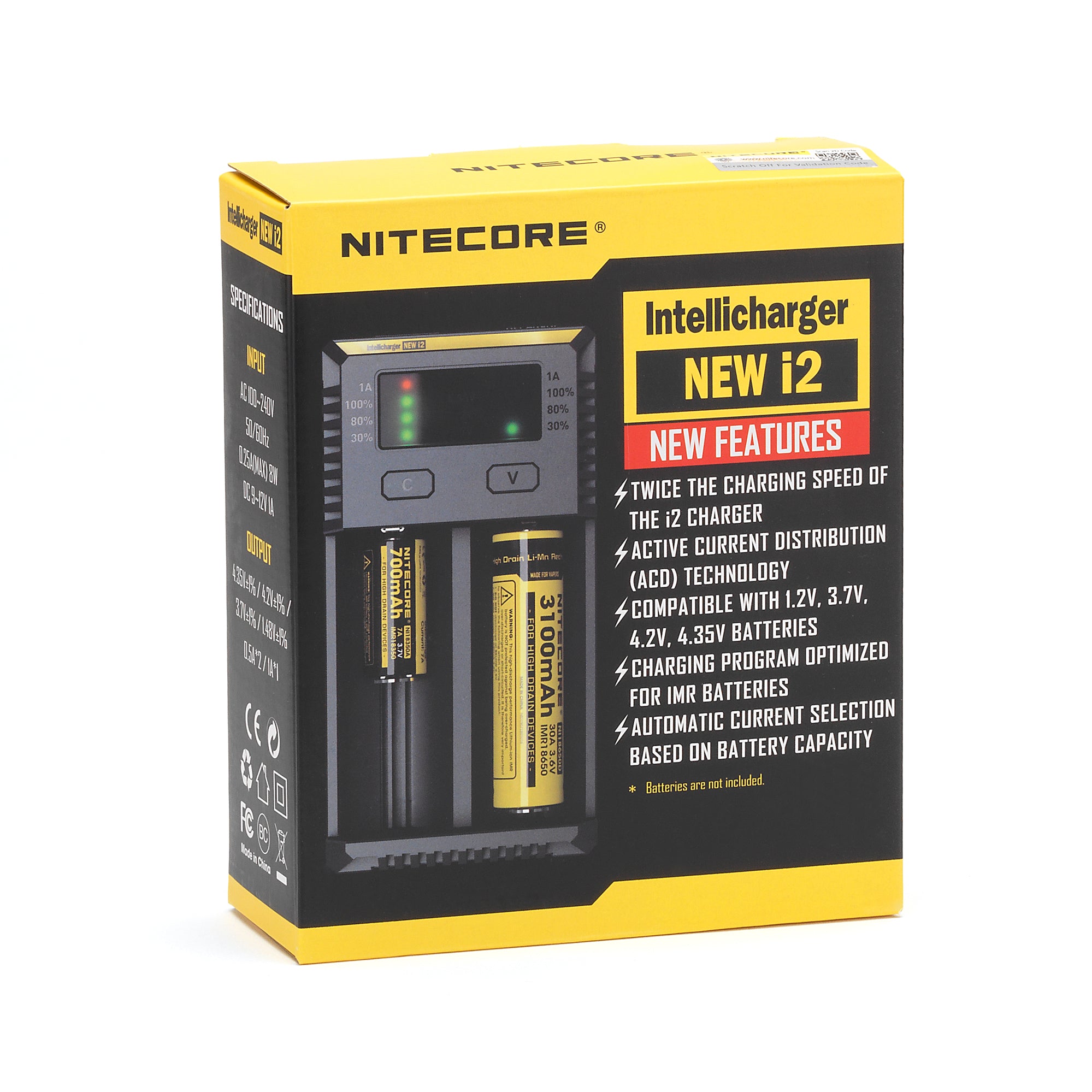 Nitecore i2 2 Channel Battery Charger