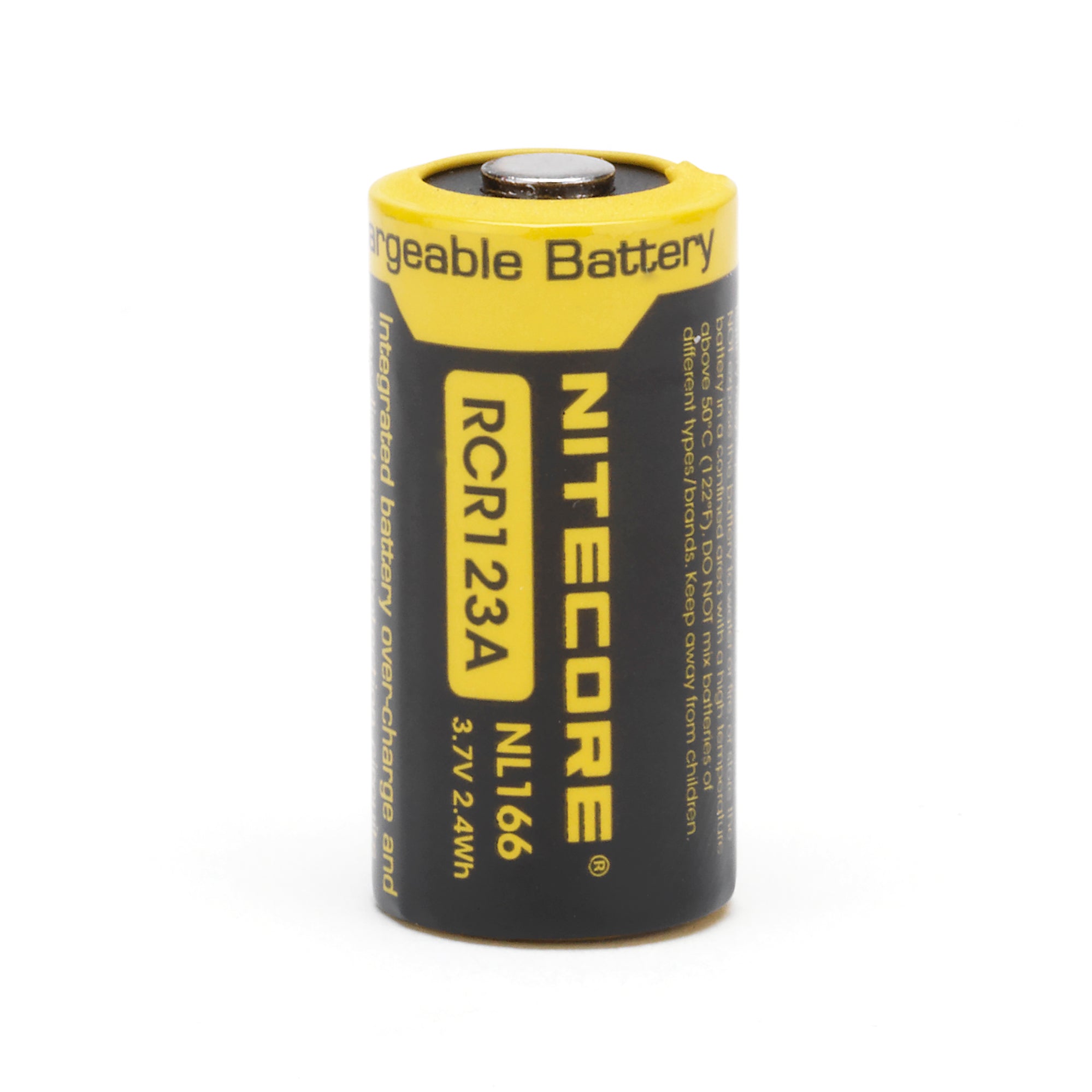 Nitecore NL166 RCR123A 16340 650mAh Battery - Protected Button Top