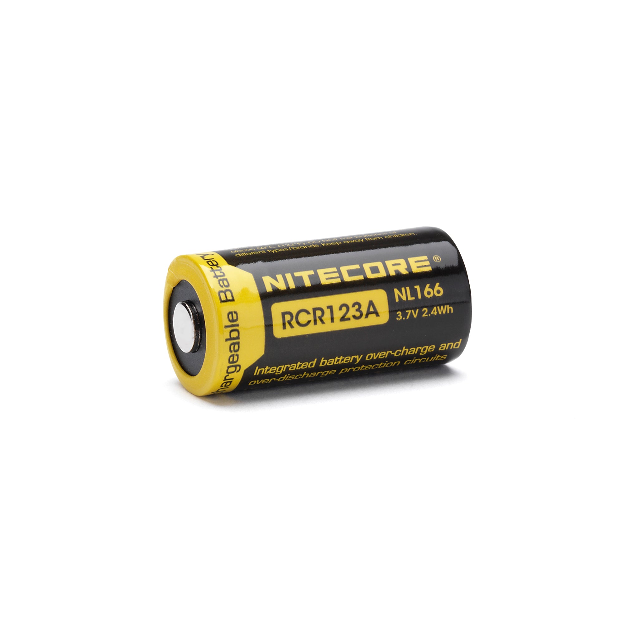 Nitecore NL166 RCR123A 16340 650mAh Battery - Protected Button Top