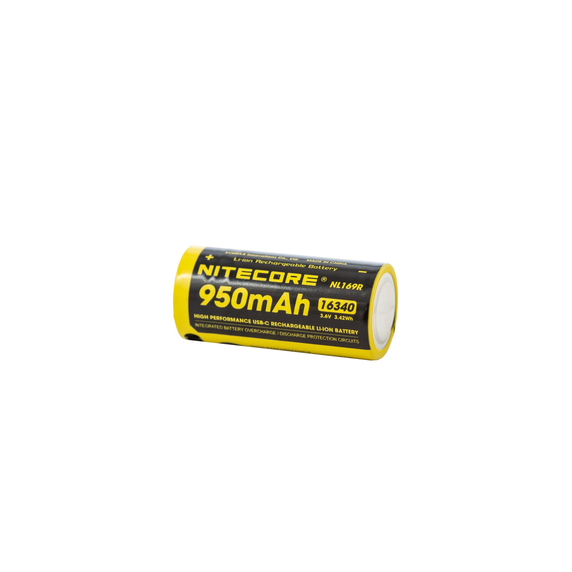 Nitecore NL169R 16340 950mAh Battery - Protected Button Top