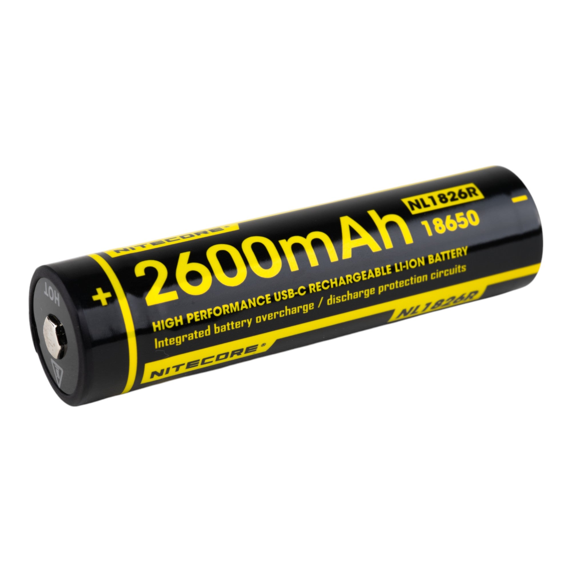 Nitecore 18650 NL1826R 2600mAh USB-C Rechargeable Battery