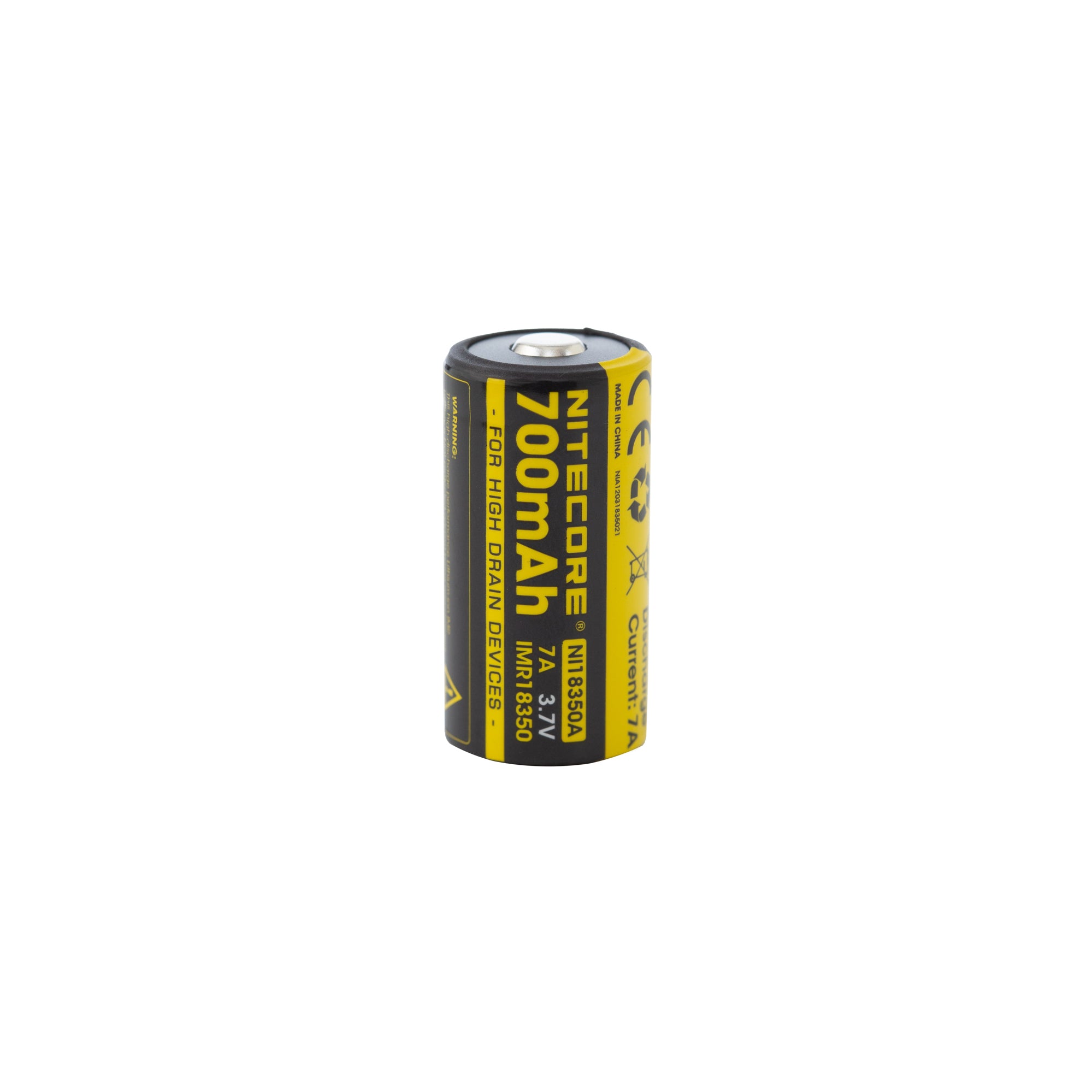 Nitecore NL18350A 18350 700mAh Battery - Protected Button Top