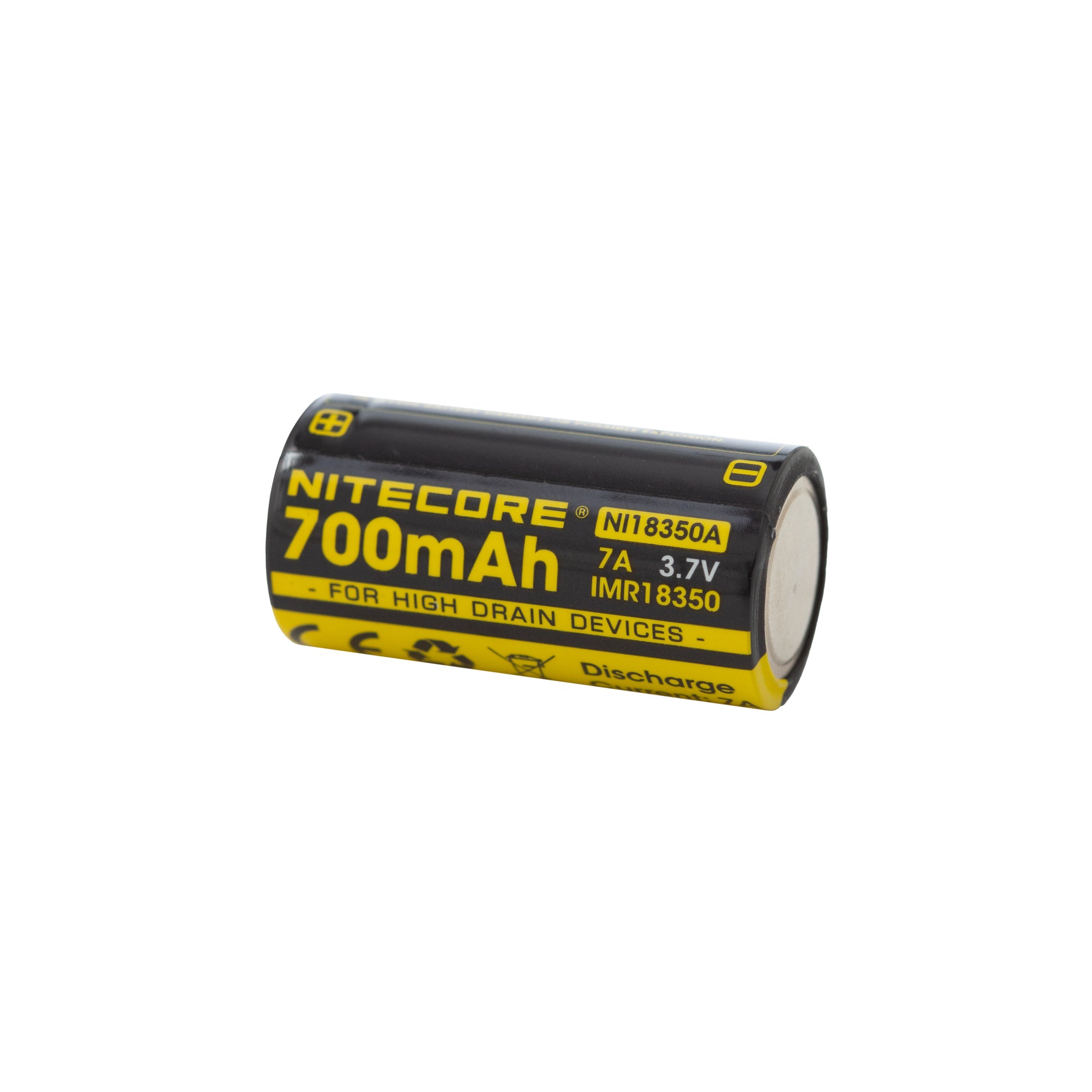 Nitecore NL18350A 18350 700mAh Battery - Protected Button Top