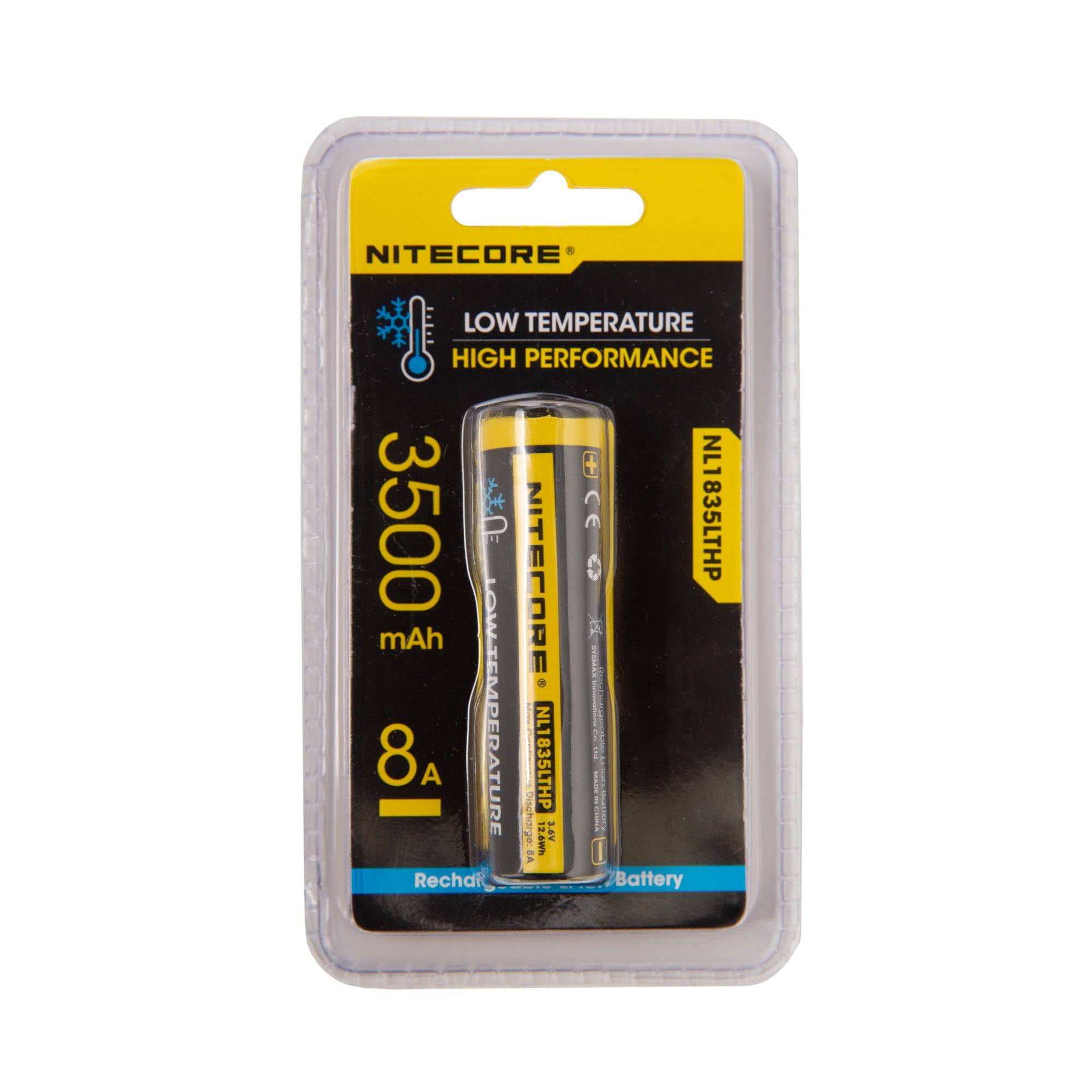 Nitecore NL1835LTHP 18650 3500mAh 8A Battery - Protected Button Top