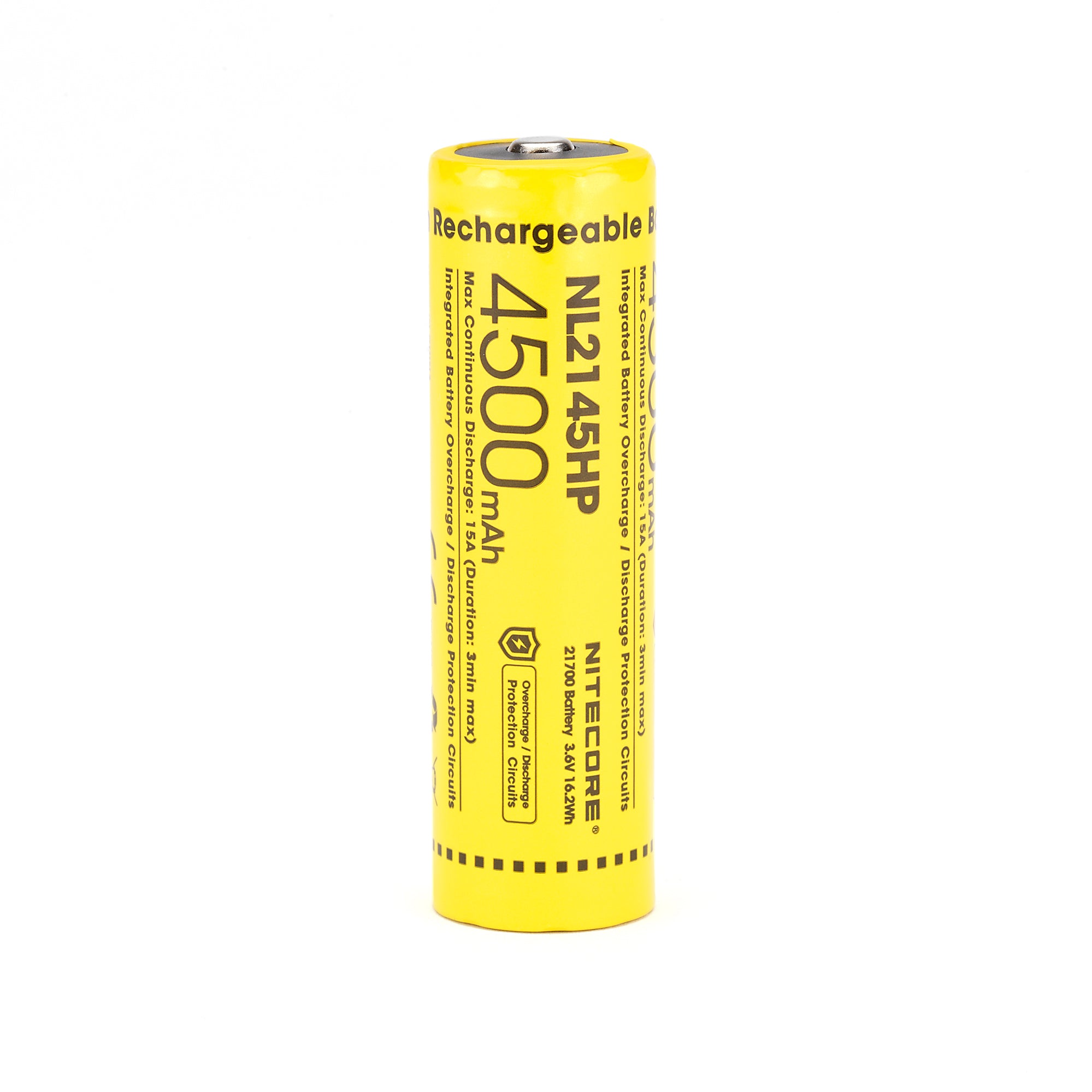 Nitecore NL2145HP 21700 4500mAh 15A Battery - Protected Button Top