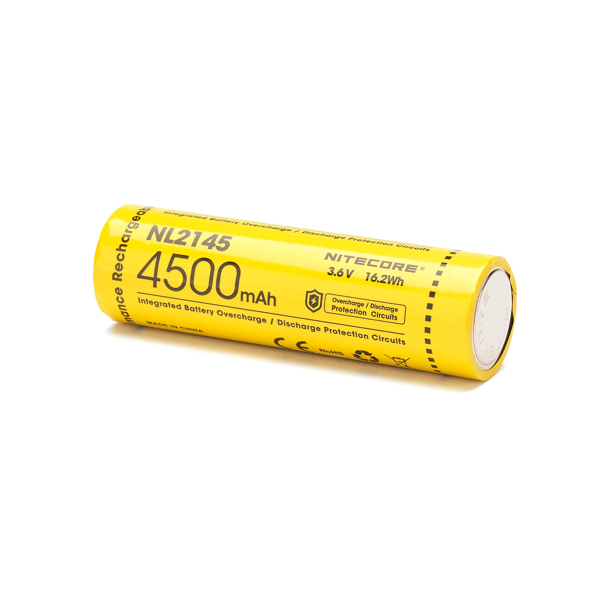 Nitecore NL2145 21700 4500mAh Battery - Protected Button Top