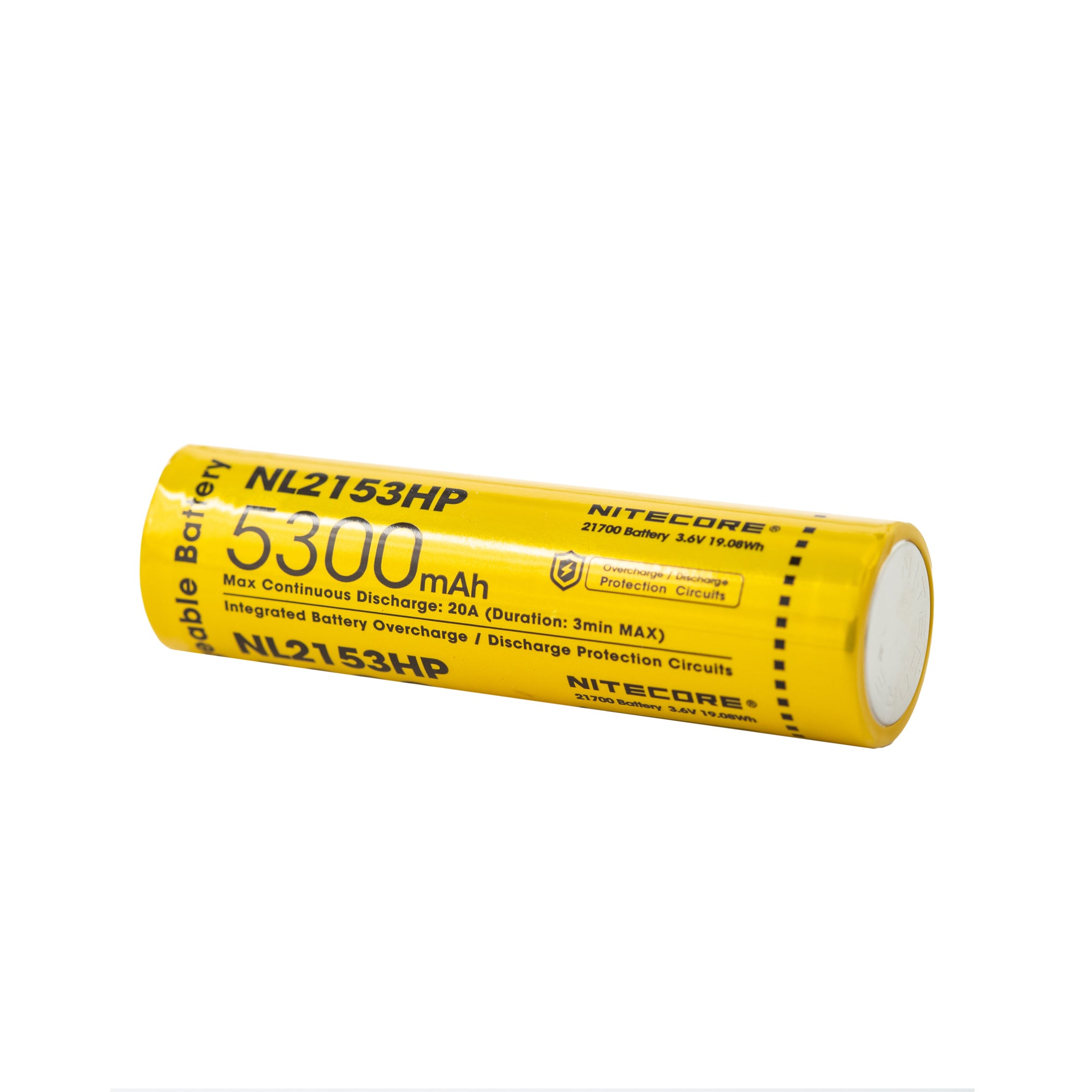 Nitecore NL2153HP 21700 5300mAh 20A Battery - Protected Button Top