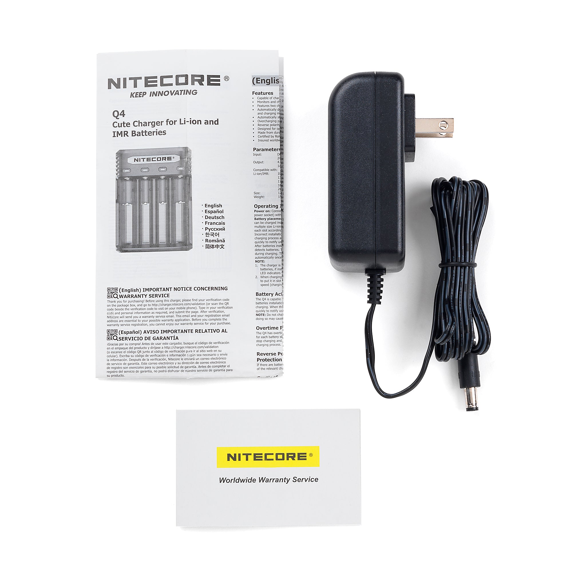 Nitecore Q4 4 Channel Battery Charger - Black