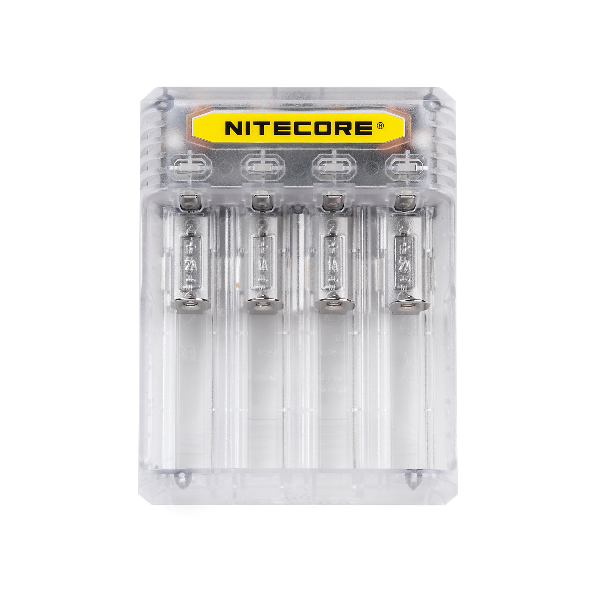 Nitecore Q4 4 Channel Battery Charger - Clear