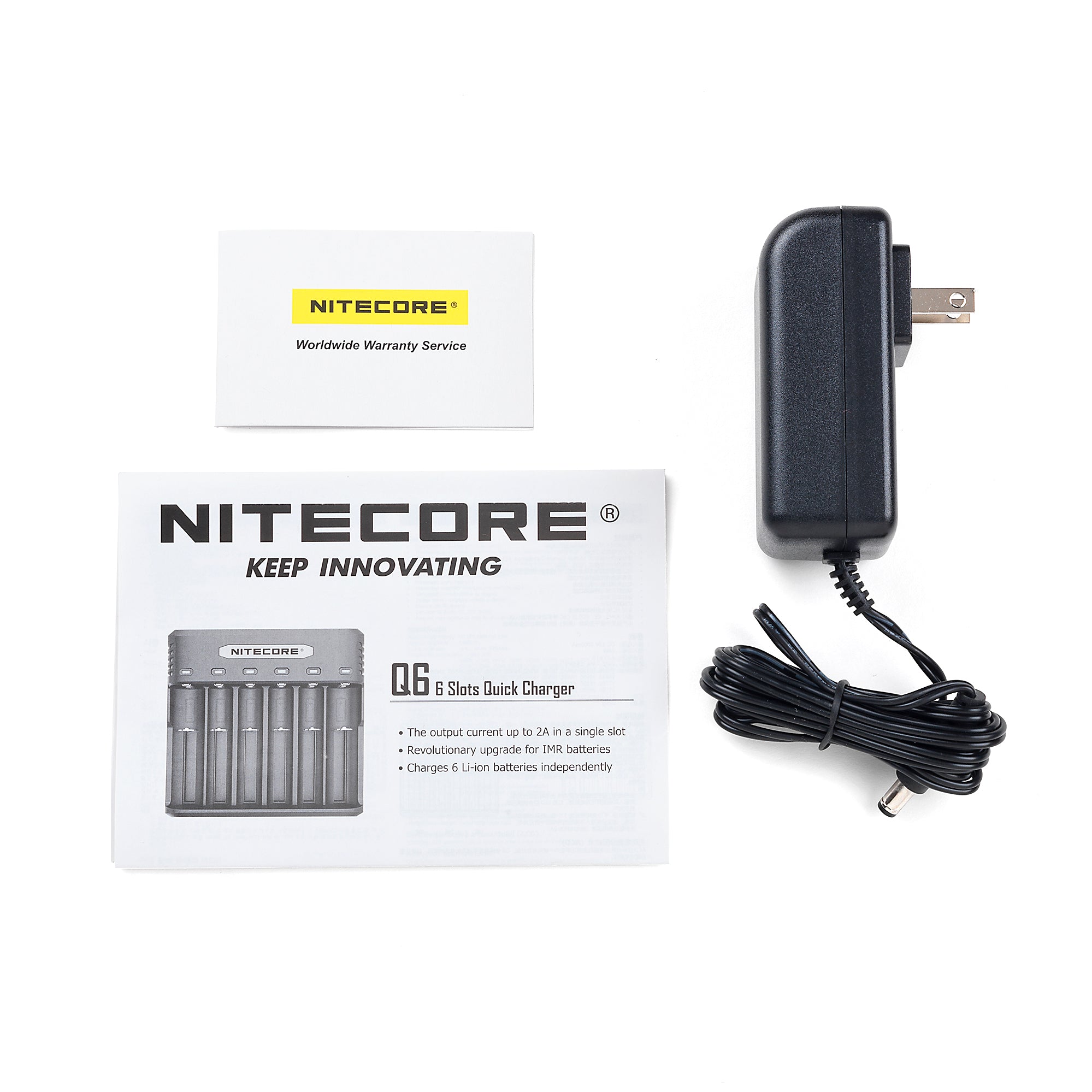 Nitecore Q6 6 Channel Battery Charger - Black