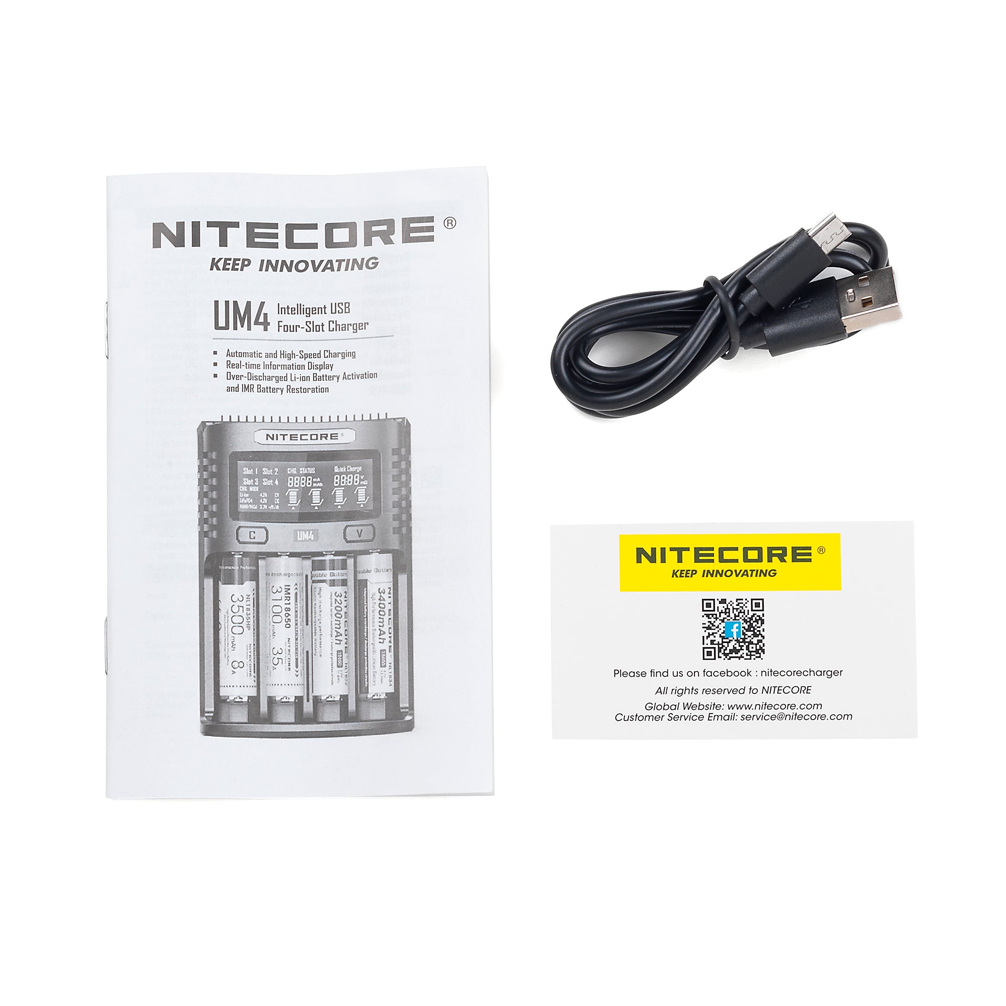 Nitecore UM4 4 Channel Digital Battery Charger