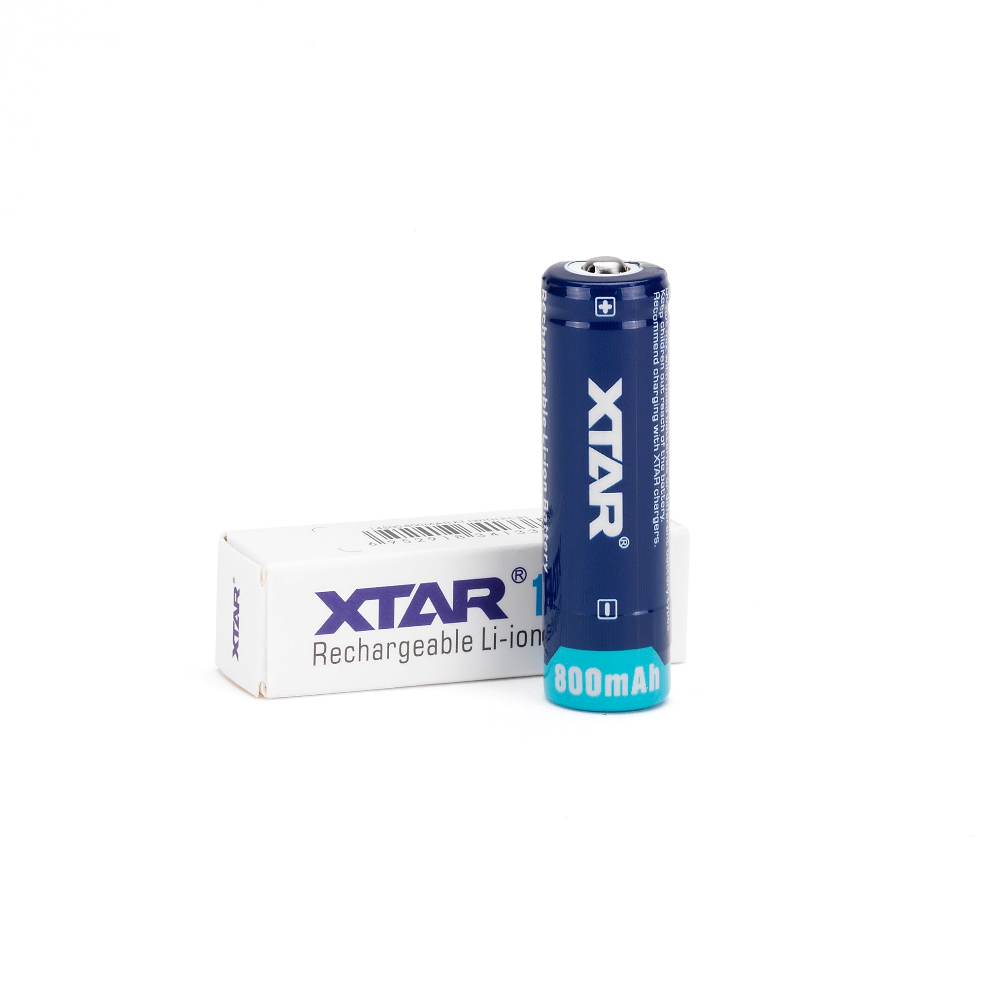 XTAR 14500 800mAh Battery - Protected Button Top