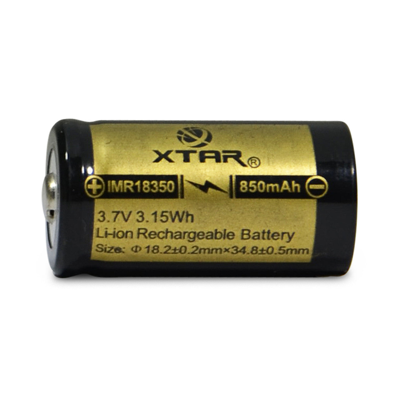 XTAR 18350 850mAh Battery - Button Top