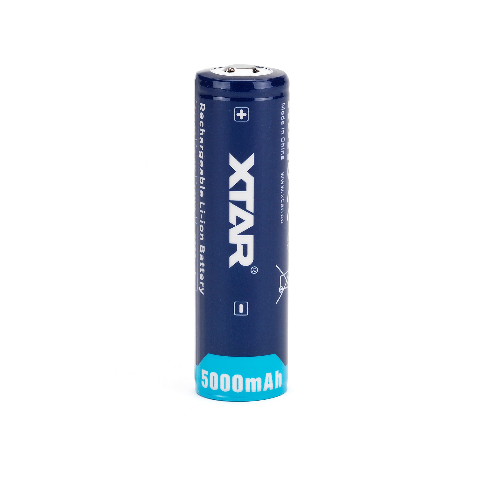 XTAR 21700 5000mAh 10A Battery - Protected Button Top