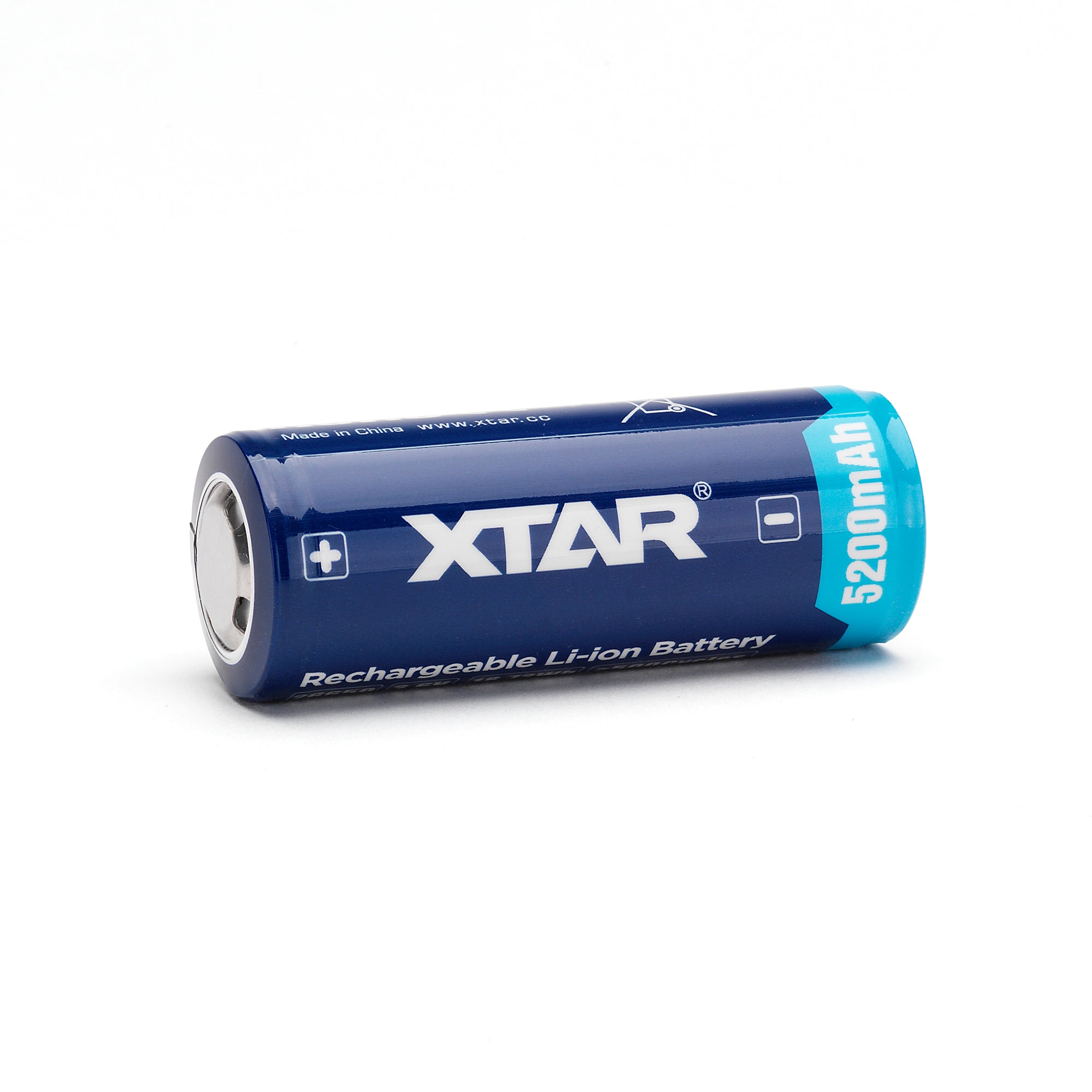 XTAR 26650 5200mAh Battery - Protected Button Top