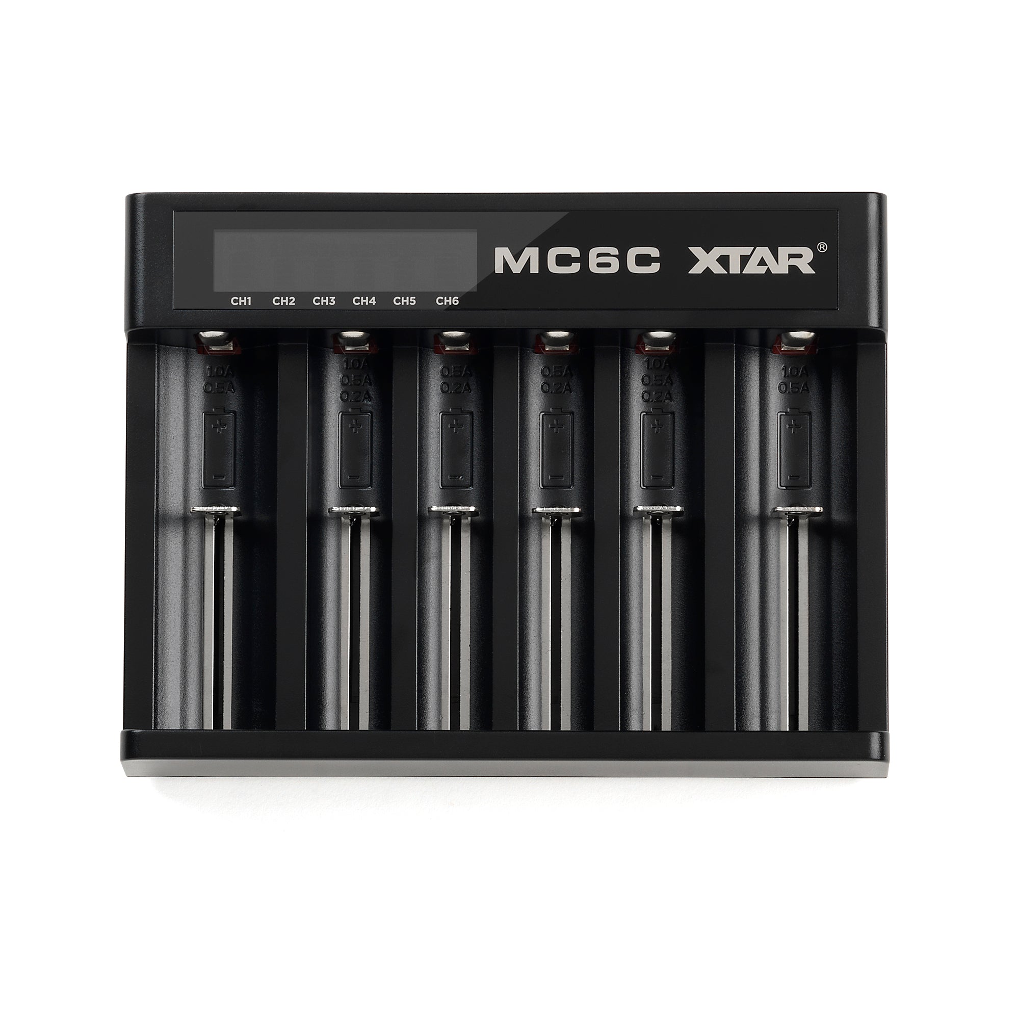 XTAR MC6C 6 Bay Smart LCD Li-ion Battery Charger - Ultimate Charging Effici