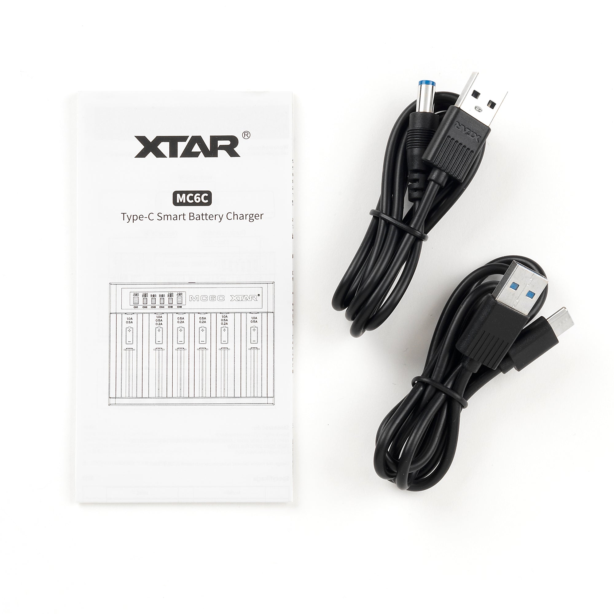 XTAR MC6C 6 Bay Smart LCD Li-ion Battery Charger - Ultimate Charging Effici