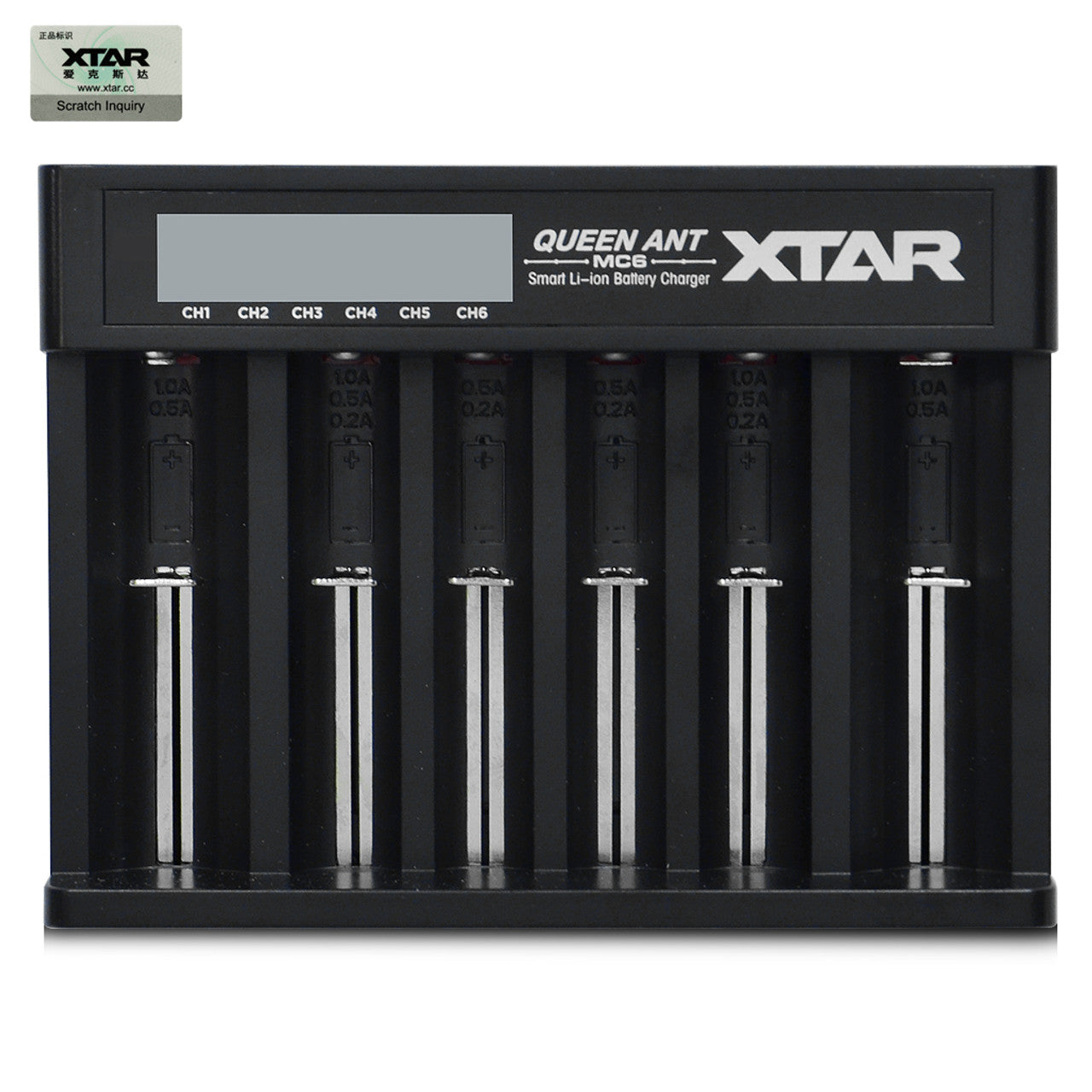 XTAR QUEEN ANT MC6 6 Channel Digital Battery Charger - The Powerhouse of Ve