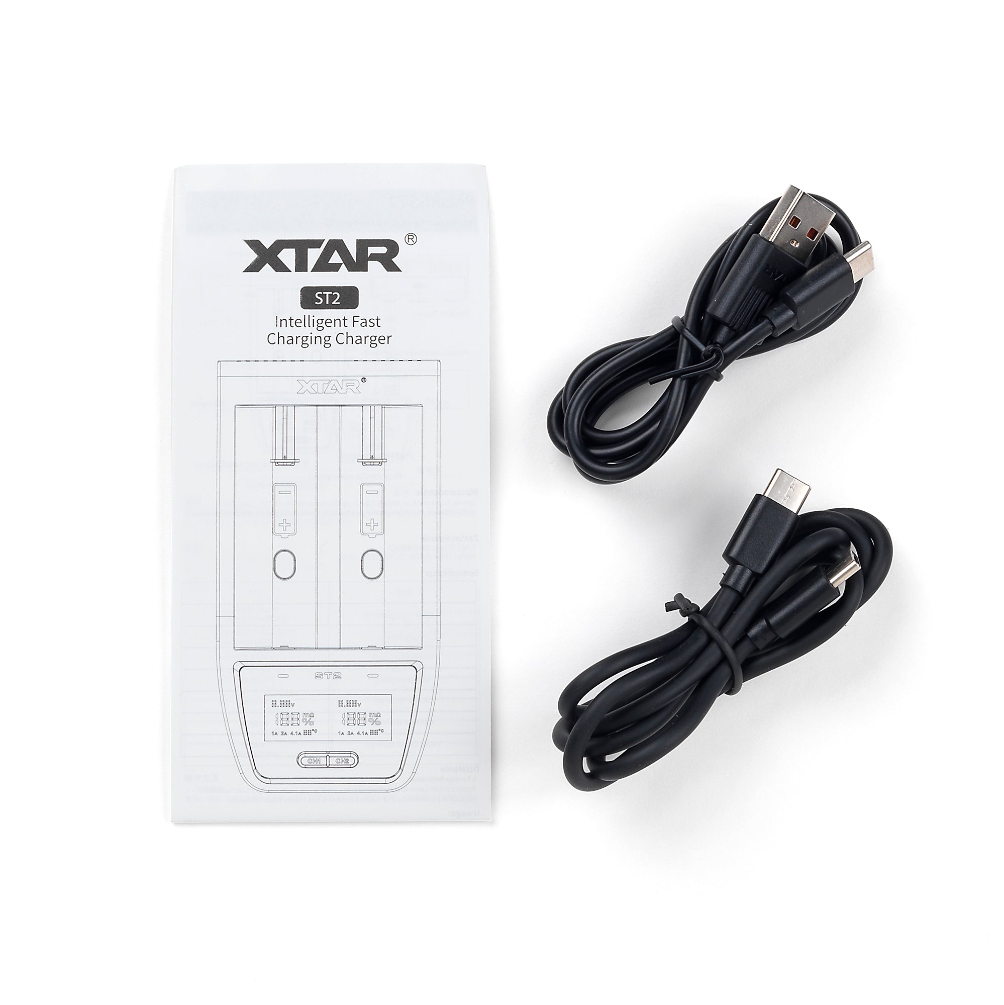 XTAR ST2 4.1A Fast Two Channel Battery Charger - Power Up in Record Time