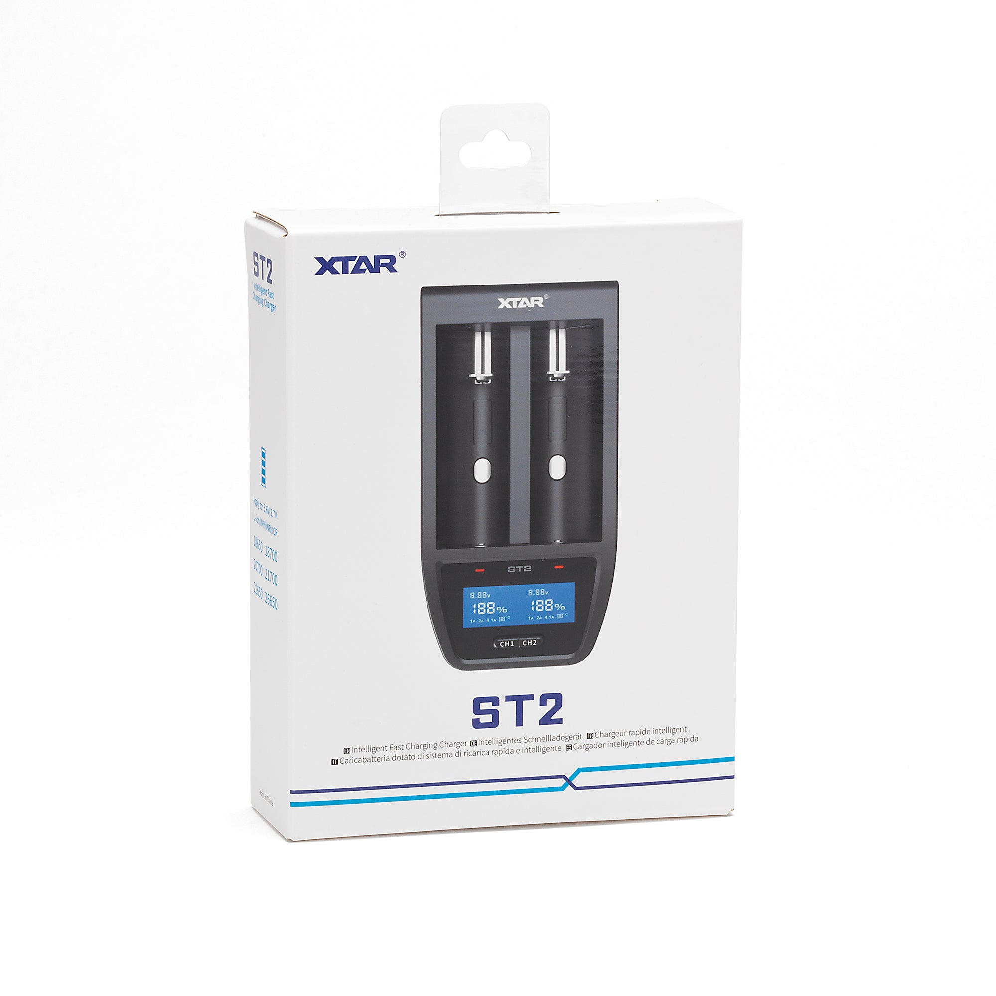 XTAR ST2 4.1A Fast Two Channel Battery Charger - Power Up in Record Time