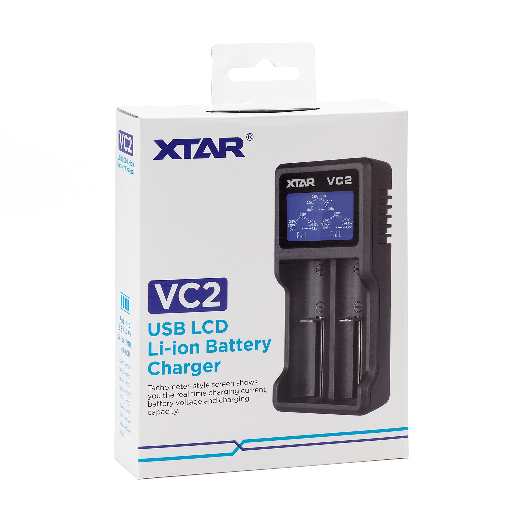 XTAR VC2 2 Bay Digital Battery Charger - Precision Power Management