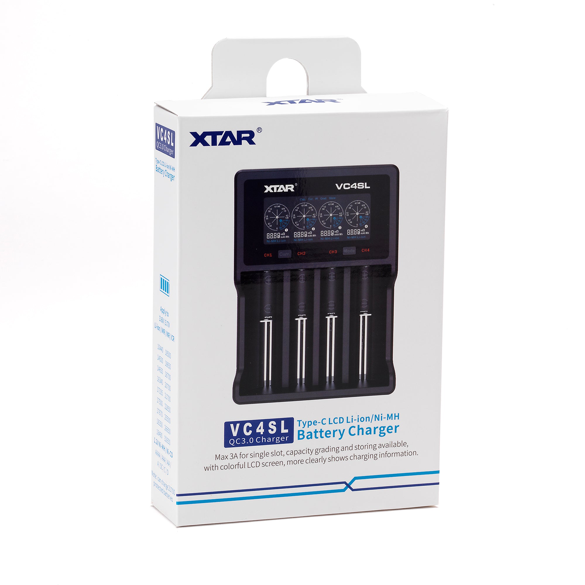 XTAR VC4SL 4 Channel Type-C Battery Charger - Powering Your Devices with Pr