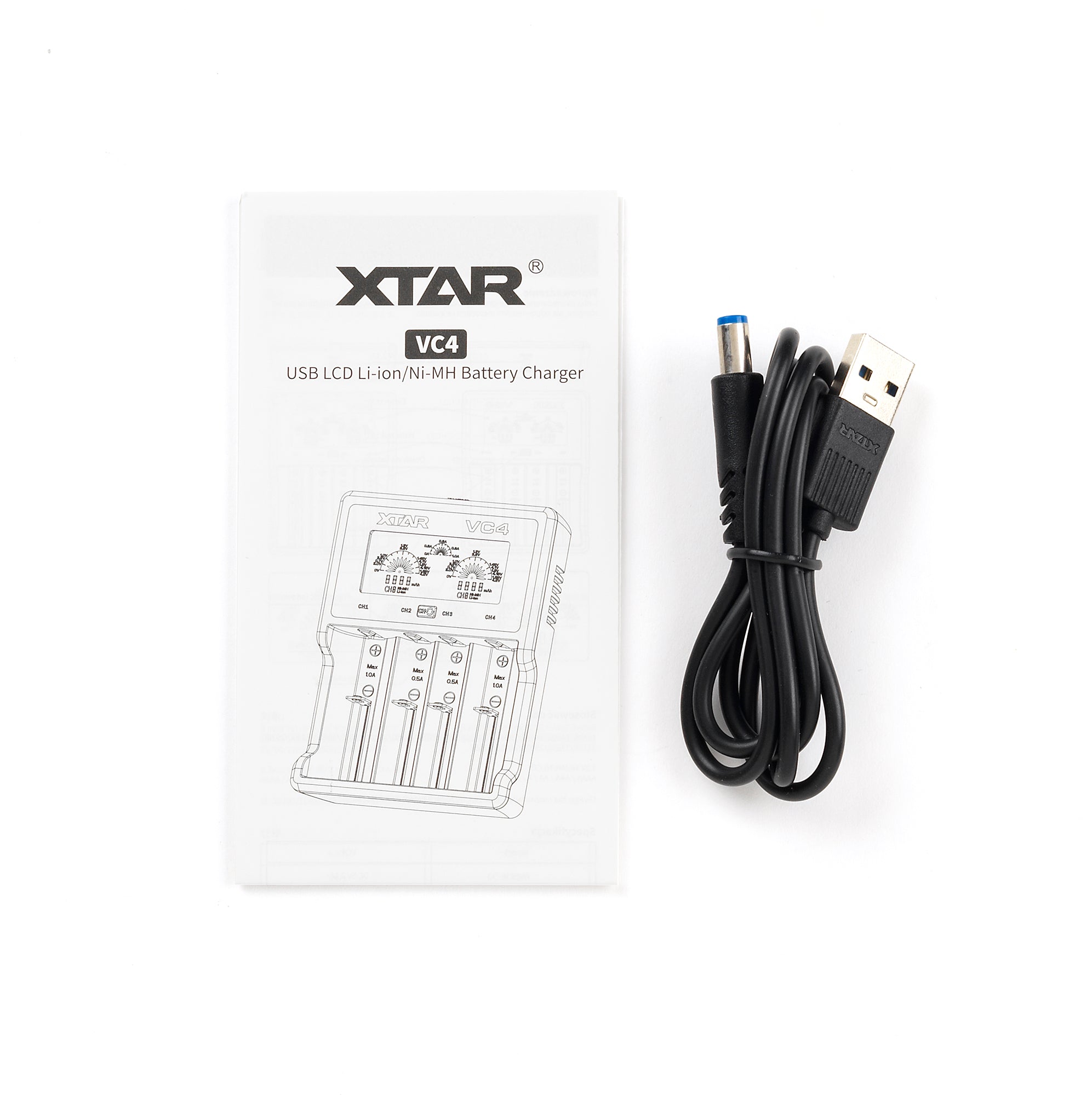 XTAR VC4 4 Channel Digital Battery Charger - Intelligent and Versatile Char