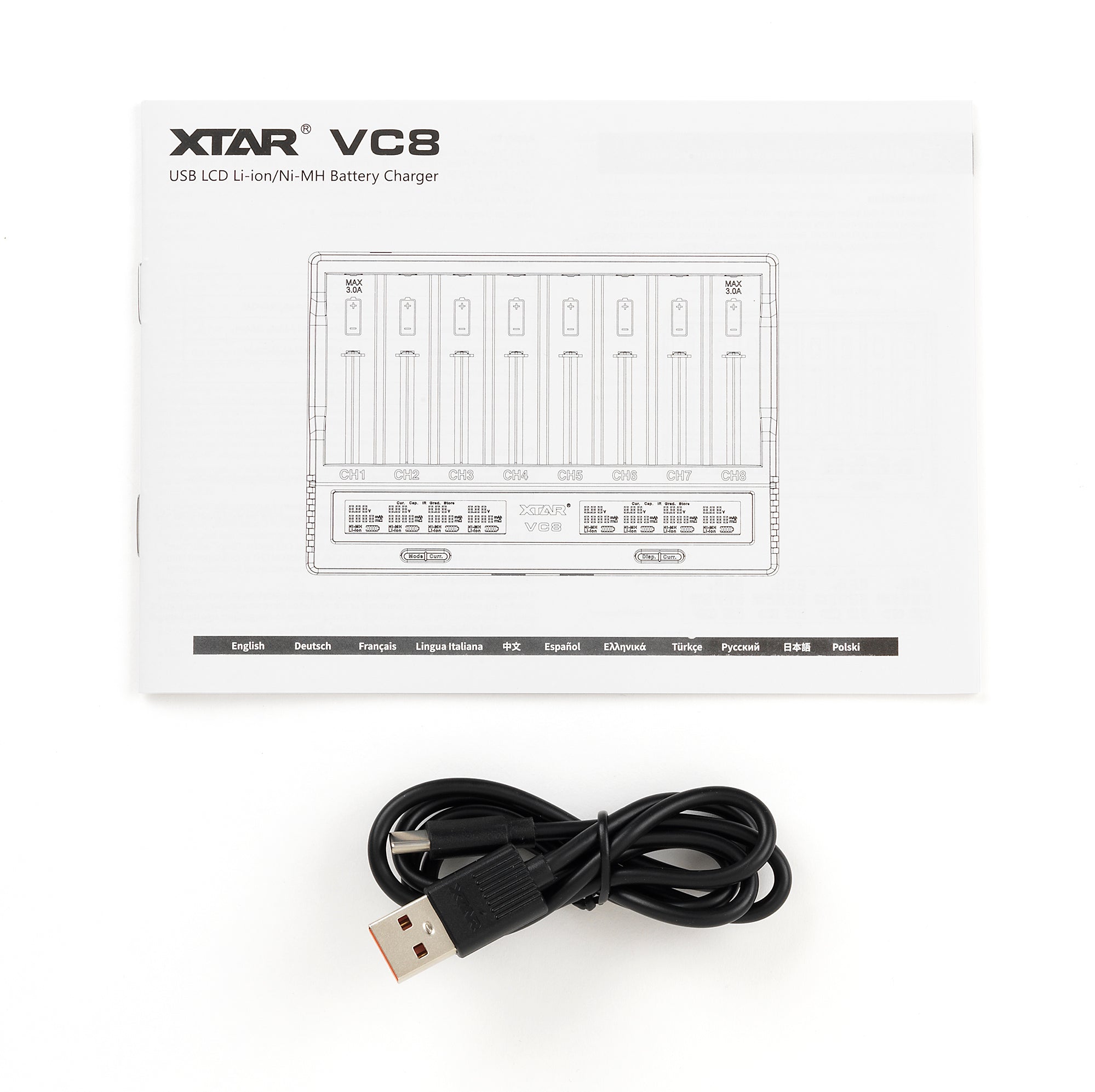 XTAR VC8 8 Channel Battery Charger