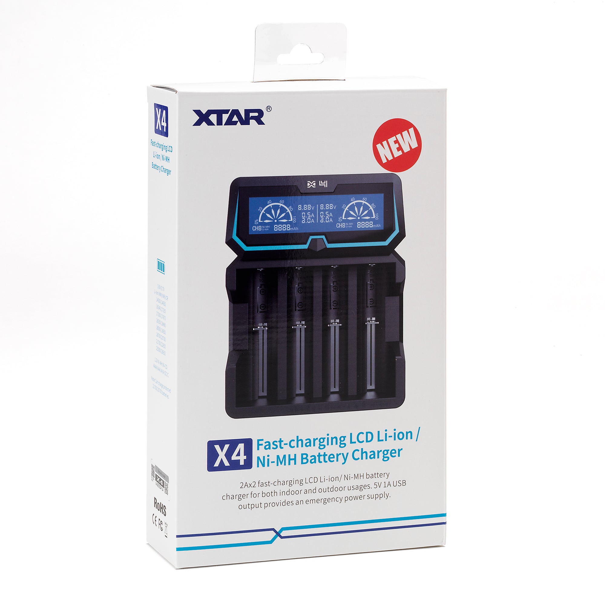 XTAR X4 4 Channel Digital Battery Charger - Advanced, Versatile, and Powerf